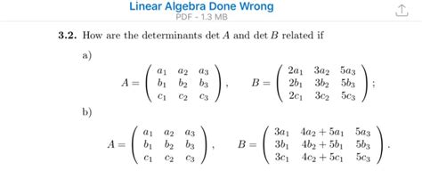 Veja grátis o arquivo <b>Linear</b> <b>Algebra</b> <b>Done</b> <b>Wrong</b> enviado para a disciplina de Álgebra <b>Linear</b> I Categoria: Outro - <b>2</b> - 79447233. . Linear algebra done wrong solutions chapter 2